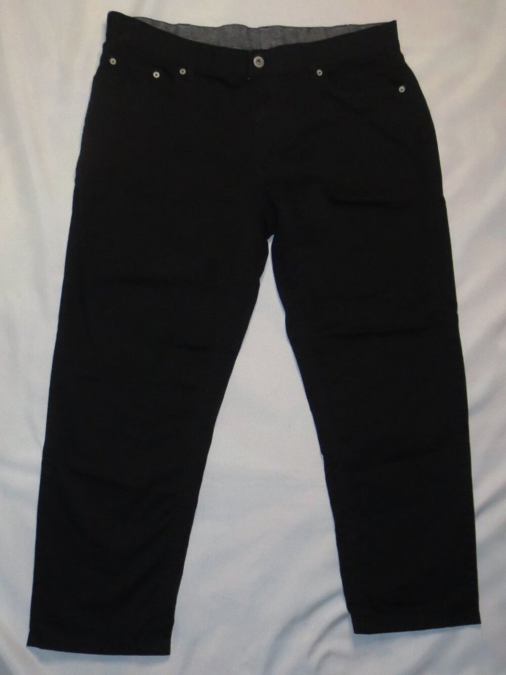 MEMBER’S MARK mens PANTS black MASON jeans STRAIGHT LEG soft SIZE 38